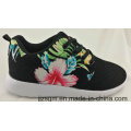 Chinês bonito flor padrão sapatos casuais para senhora